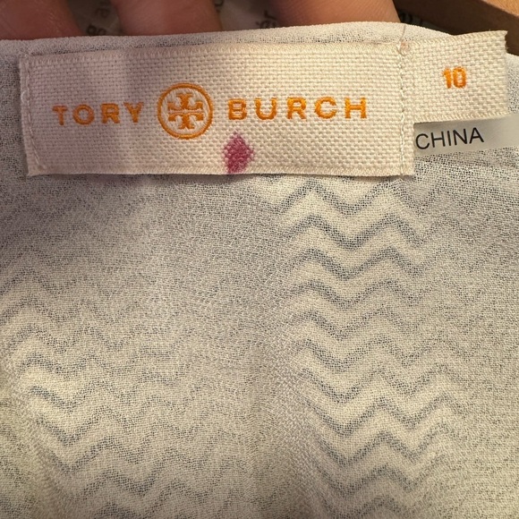 Tory Burch sleeveless black and white blouse with zip back size 10 b21 - Picture 2 of 7